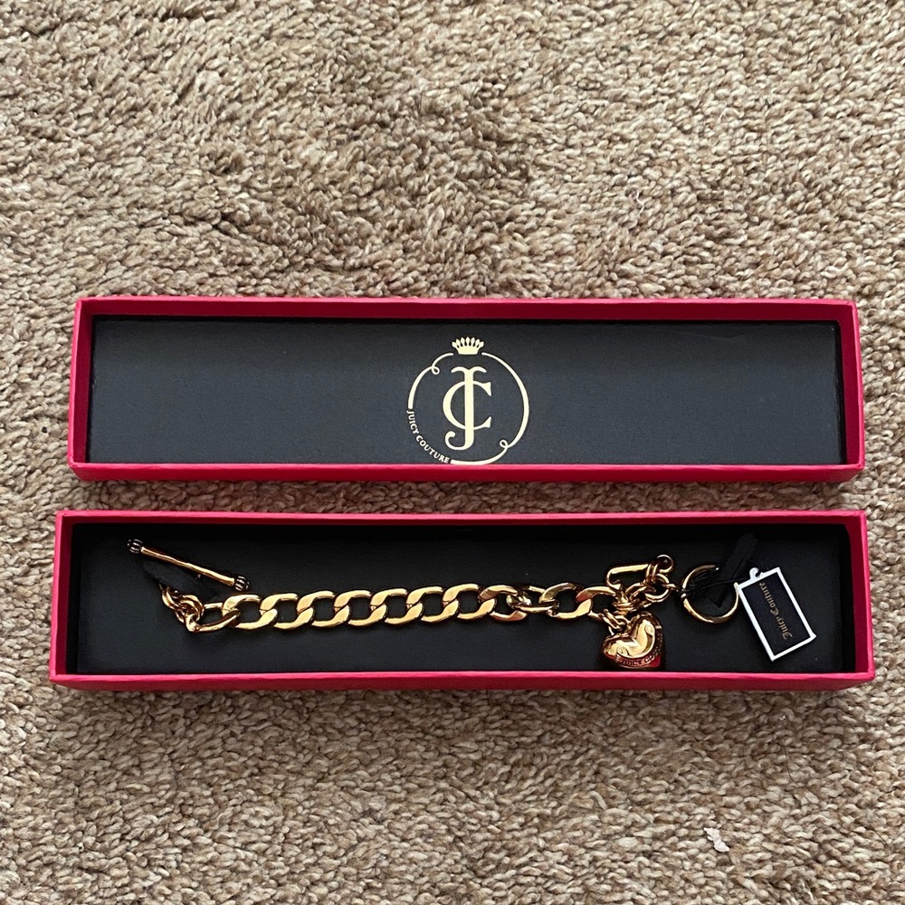 Juicy Couture | NWT Gold-tone Chain Bracelet with Charms